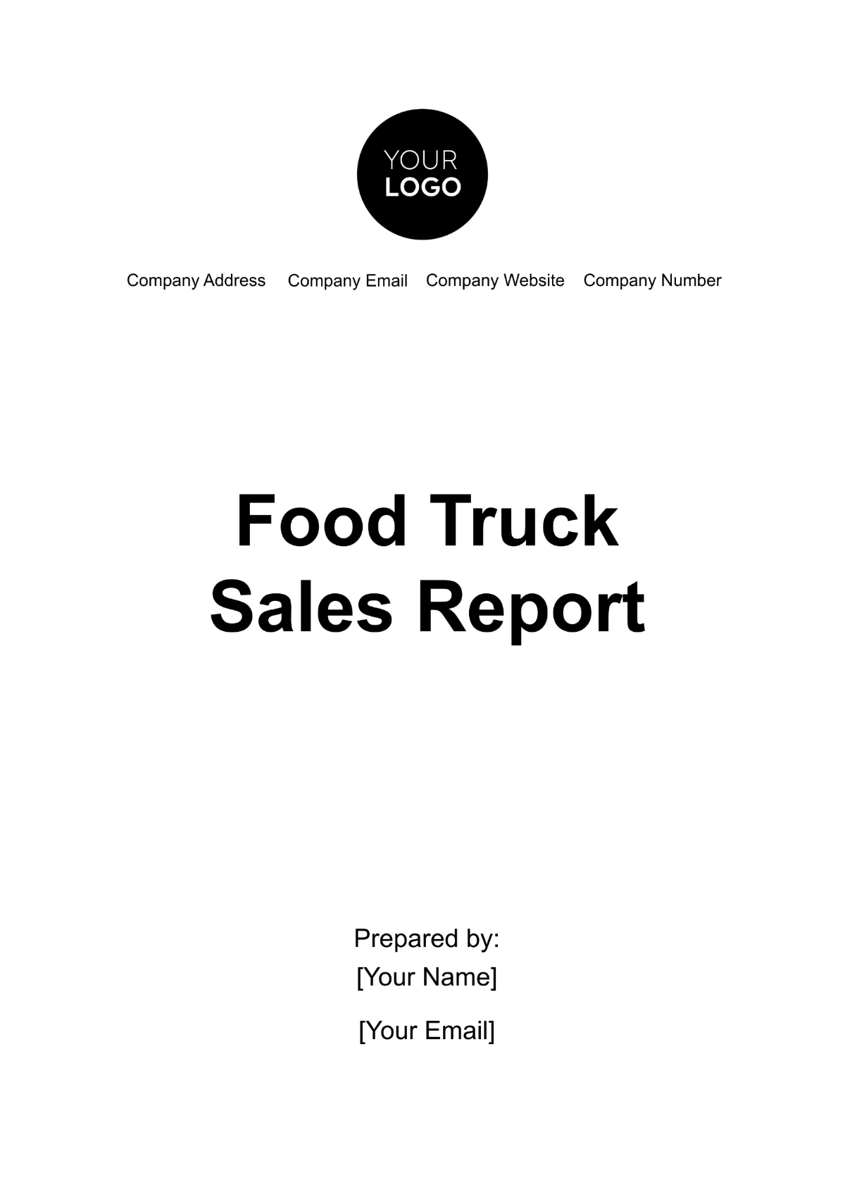 Food Truck Sales Report Template - Edit Online & Download