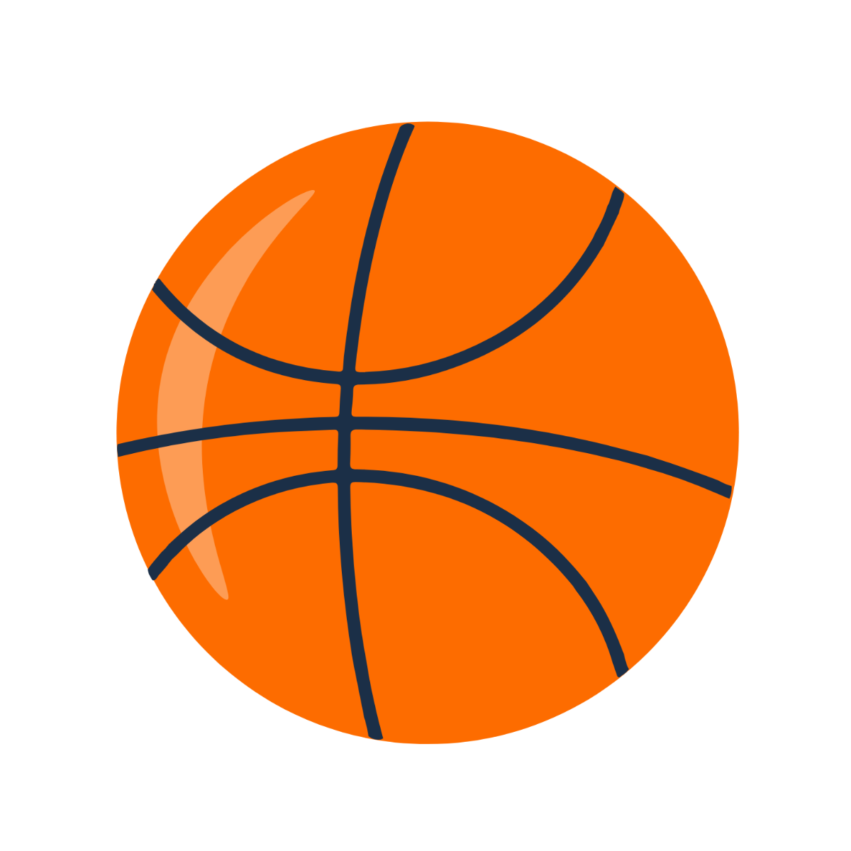 Minimalist Basketball Clipart