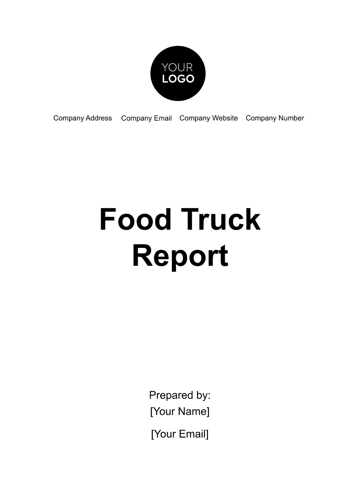 Food Truck Report Template - Edit Online & Download