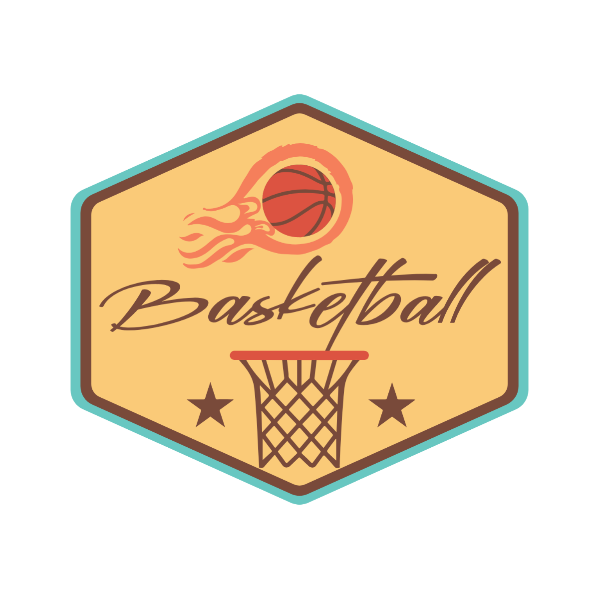 Retro Basketball Clipart