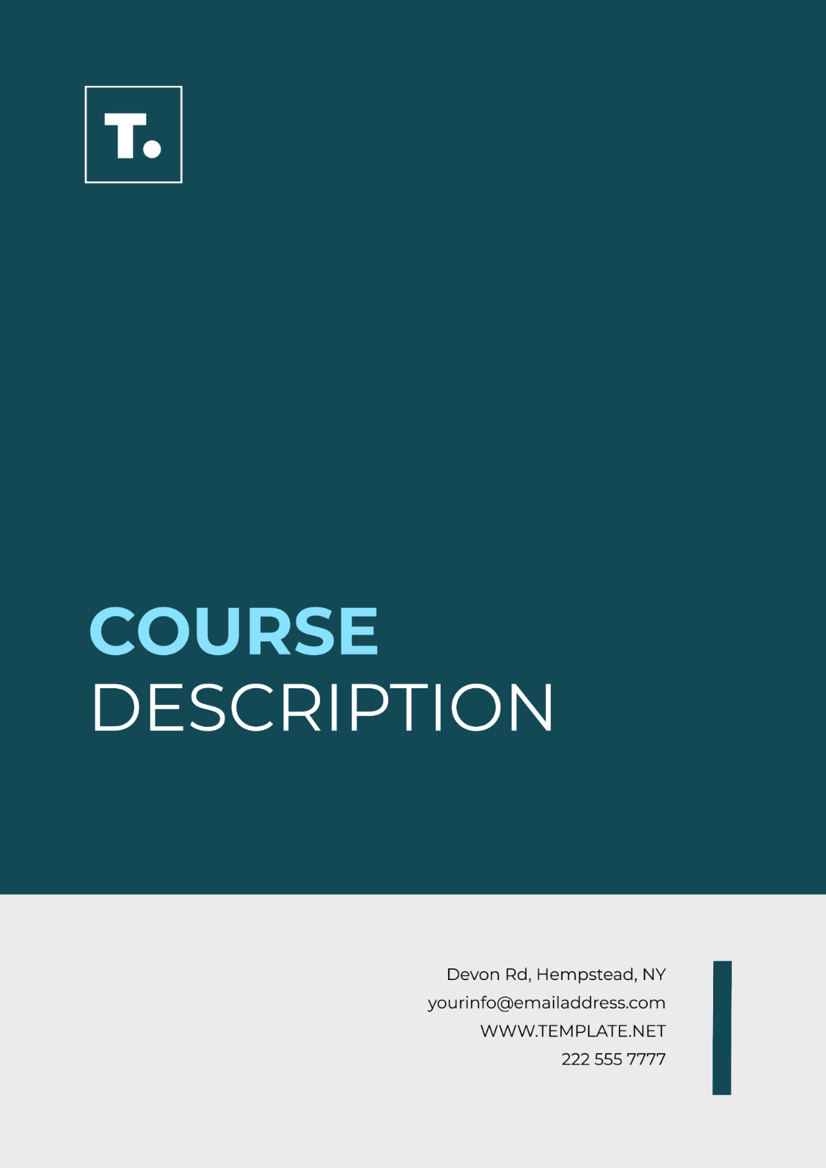 Course Description Template - Edit Online & Download