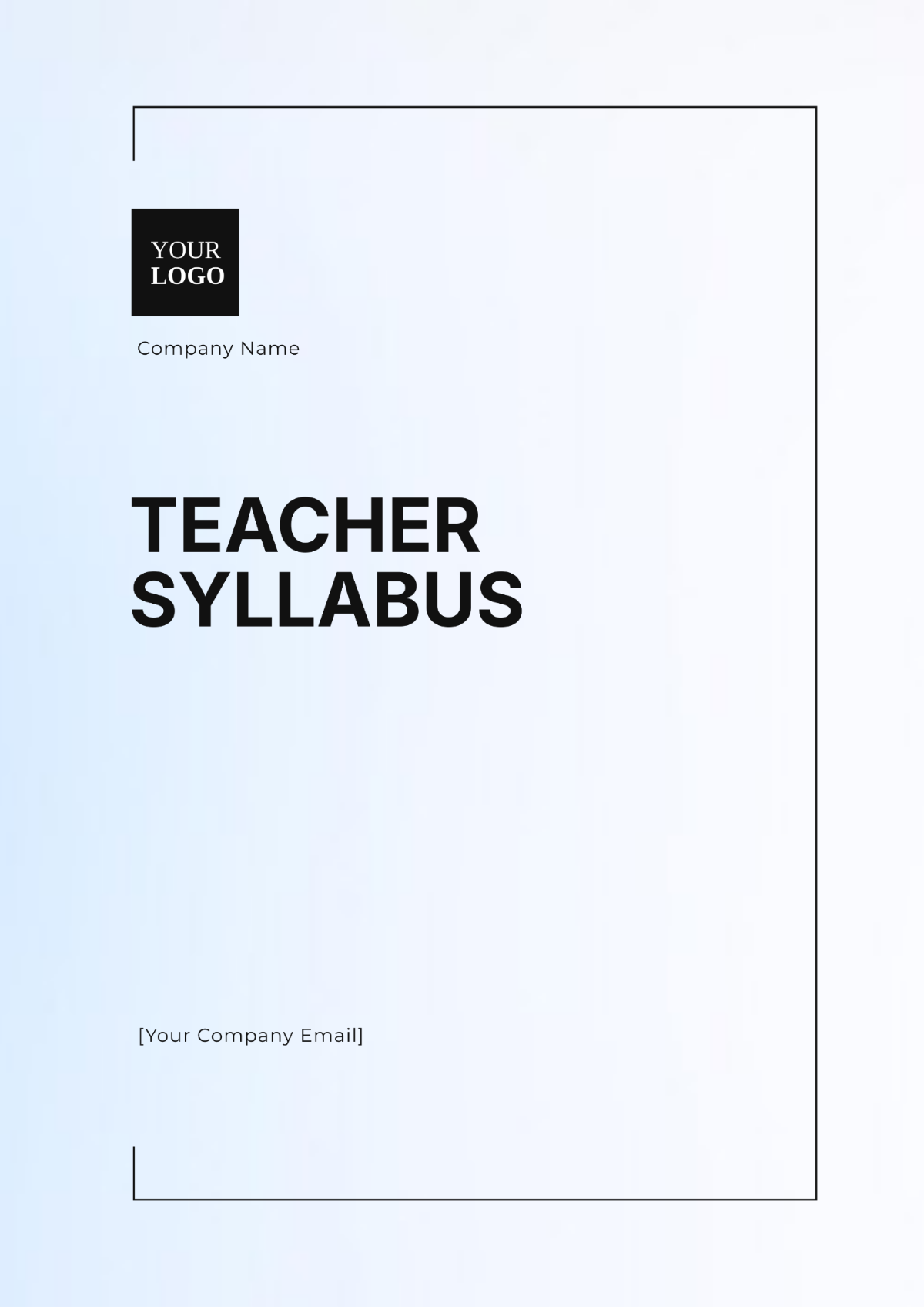 Teacher Syllabus Template - Edit Online & Download