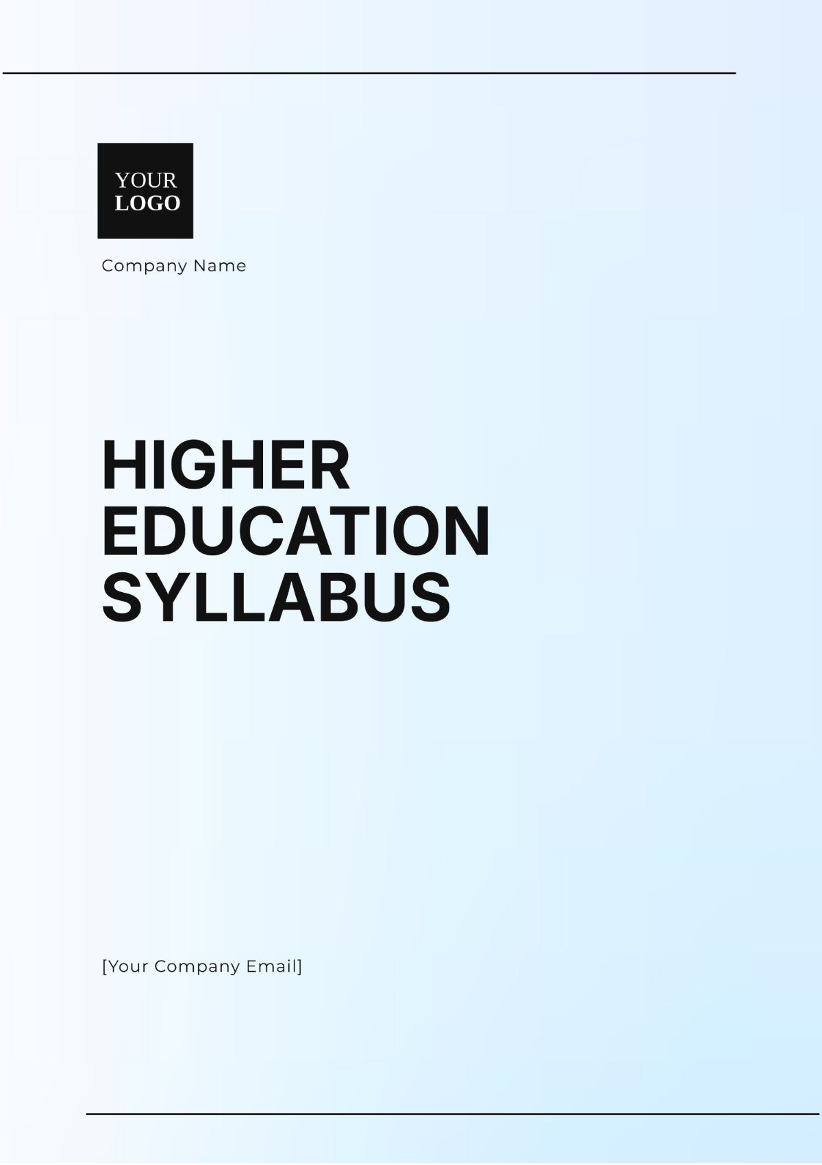 Higher Education Syllabus Template - Edit Online & Download