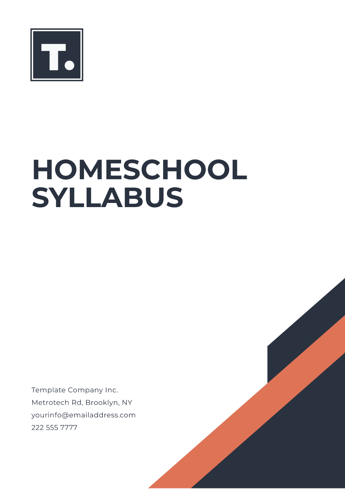 Homeschool Syllabus Template