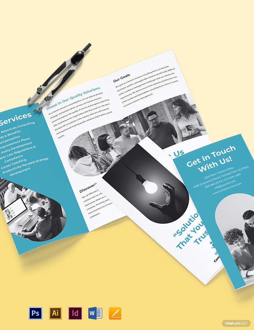 HR Consultancy Brochure Template in Word, Google Docs, PDF, Illustrator, PSD, Apple Pages, InDesign