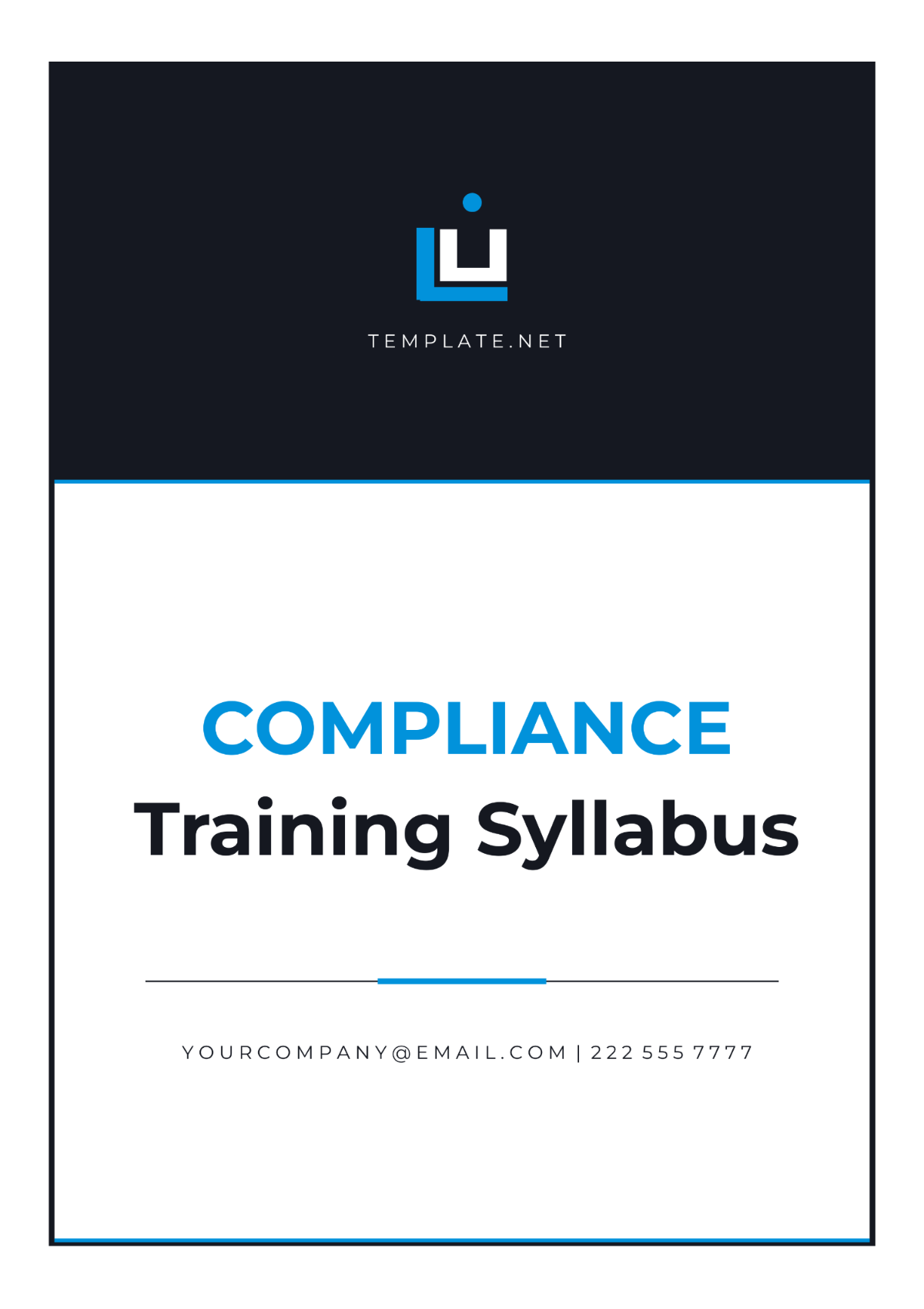 Compliance Training Syllabus Template