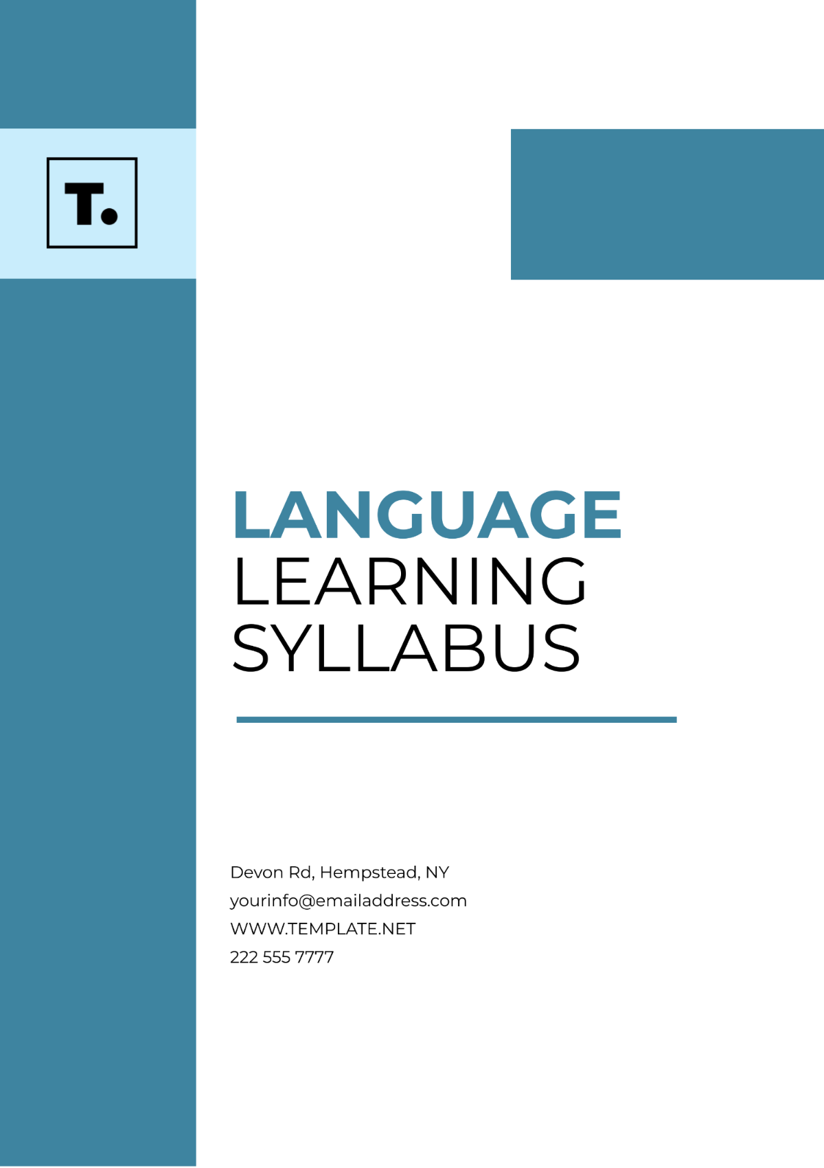 Language Learning Syllabus Template