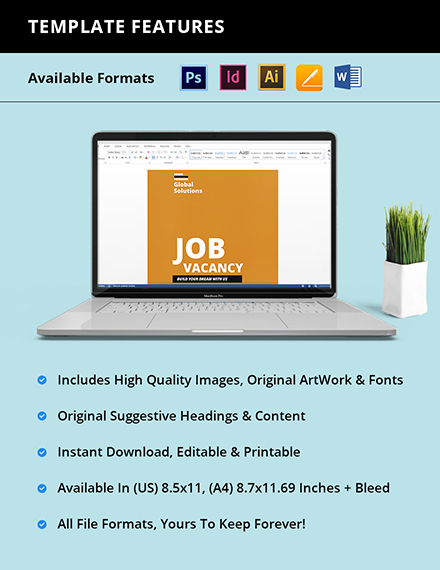 Job Vacancy Brochure Template printable