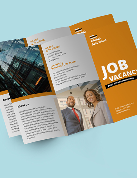 Job Vacancy Brochure Template sample