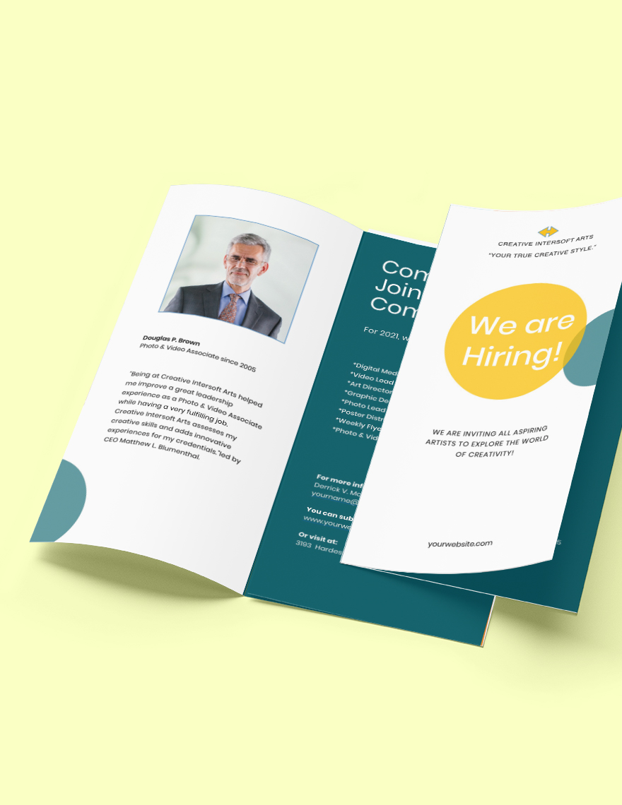 Employment and Hiring Brochure Template