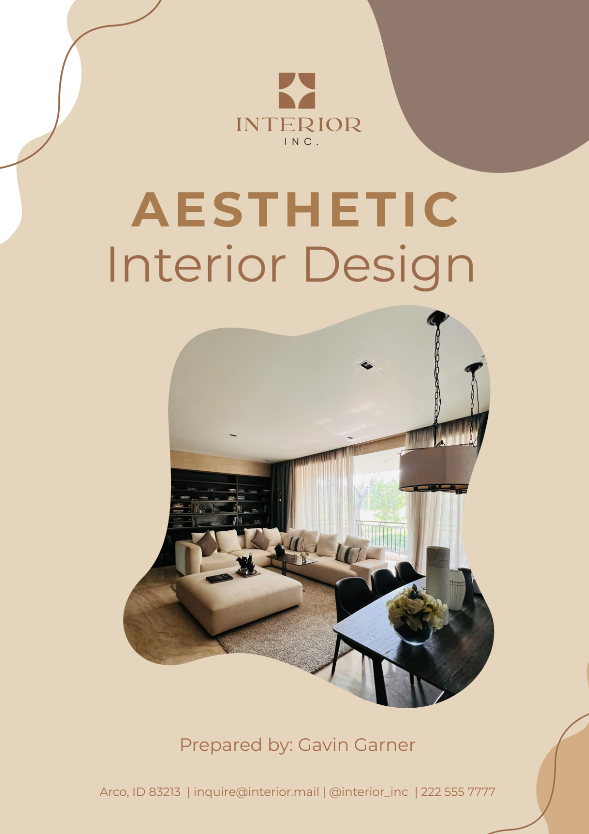 Aesthetic Interior Design Cover Page