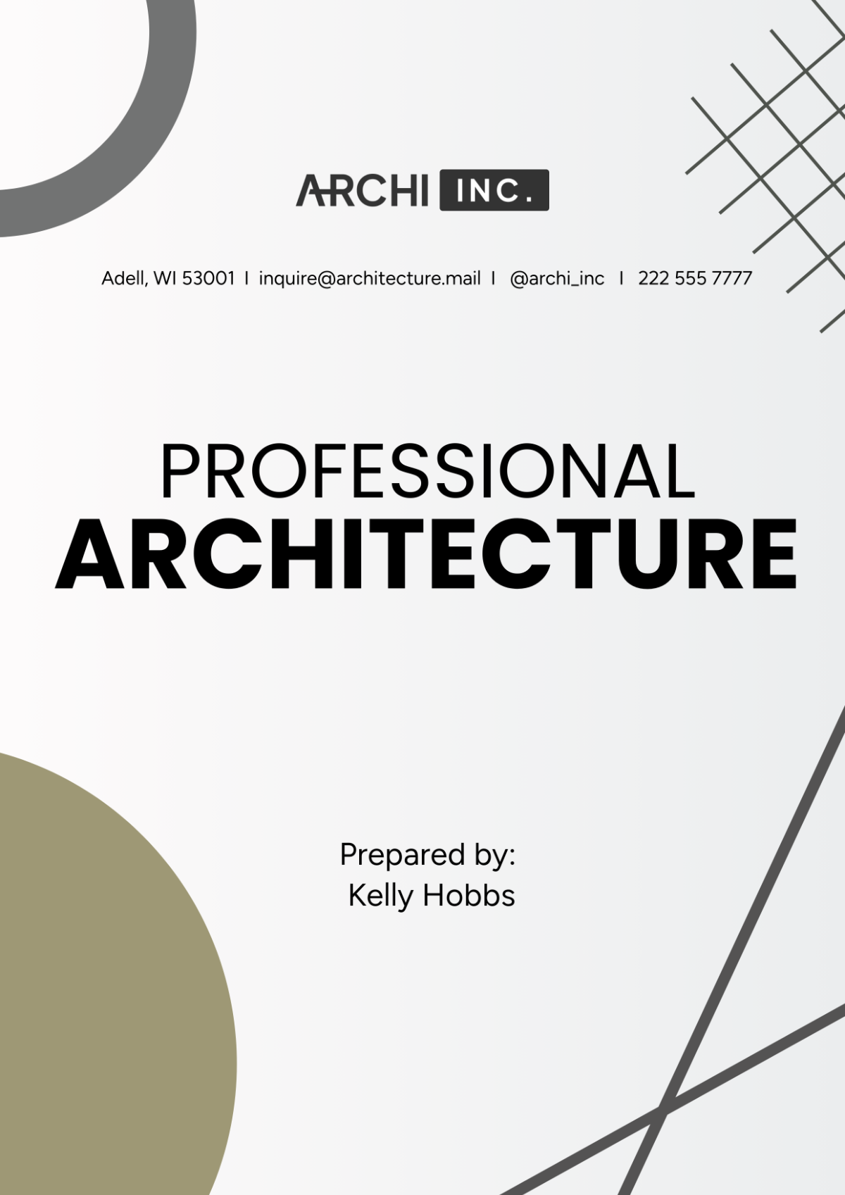 Professional Architecture Cover Page Template - Edit Online & Download