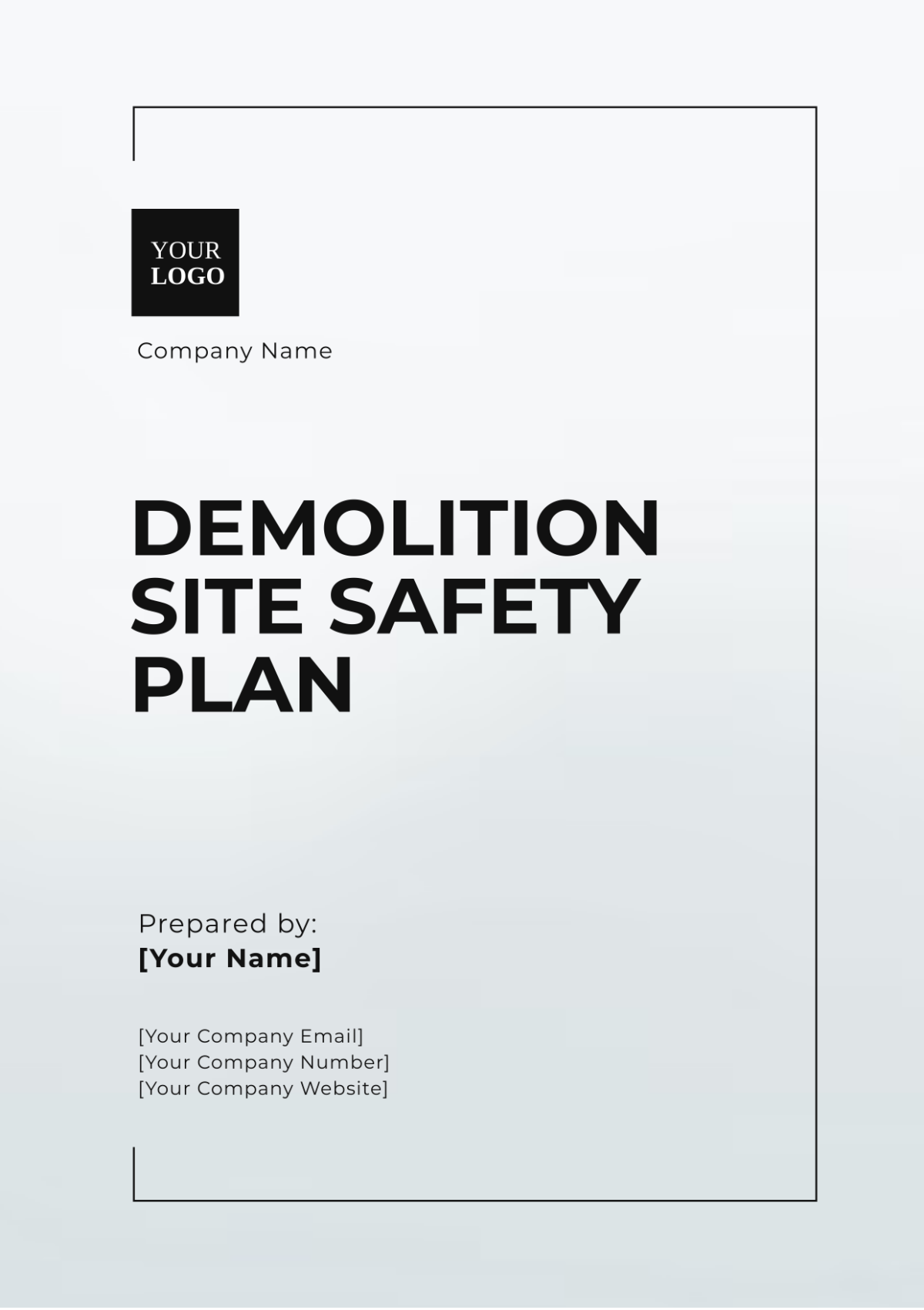 Demolition Site Safety Plan Template - Edit Online & Download