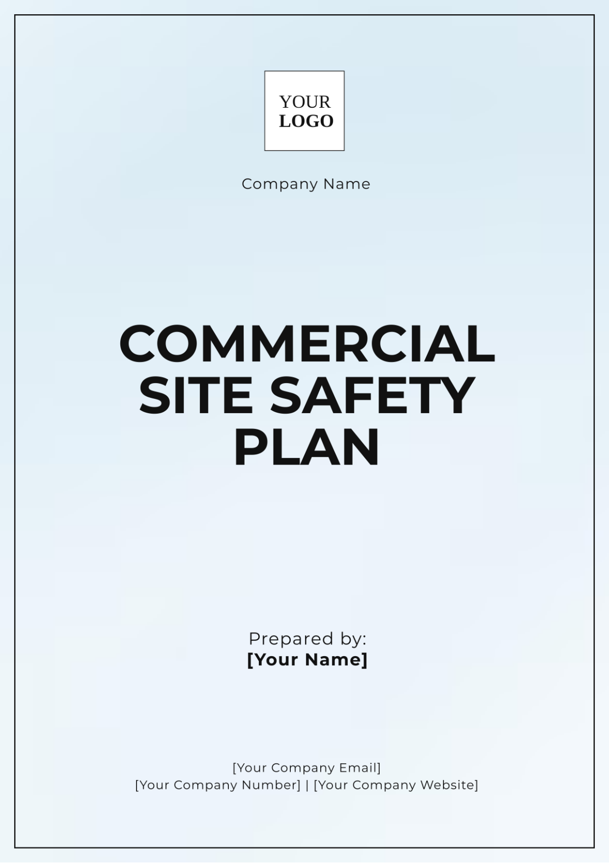 Commercial Site Safety Plan Template - Edit Online & Download