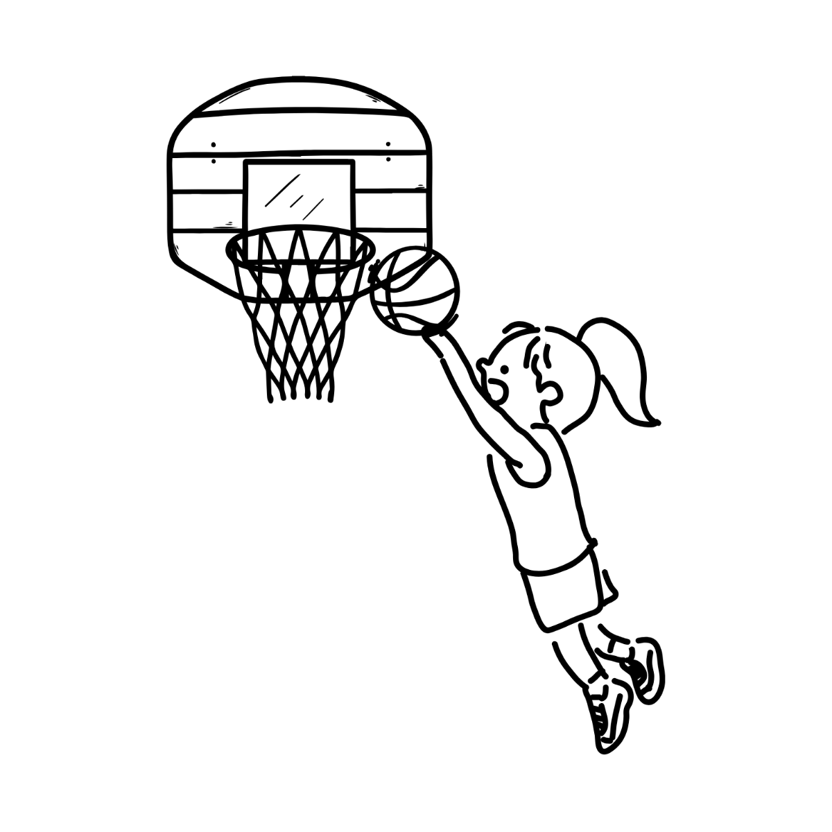 Hand-Drawn Basketball Clipart - Edit Online | Template.net