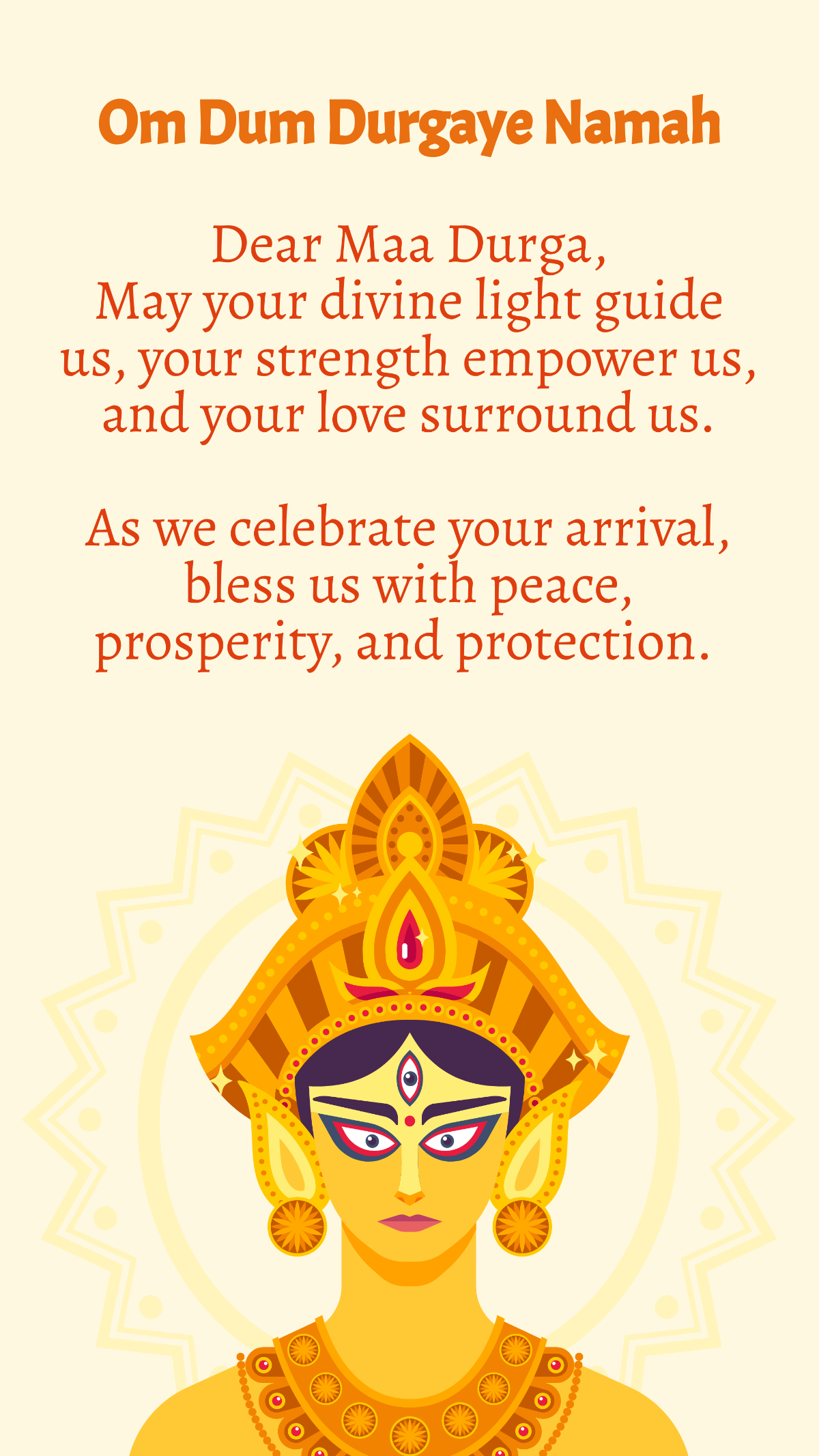 Durga Puja Prayer Template - Edit Online & Download