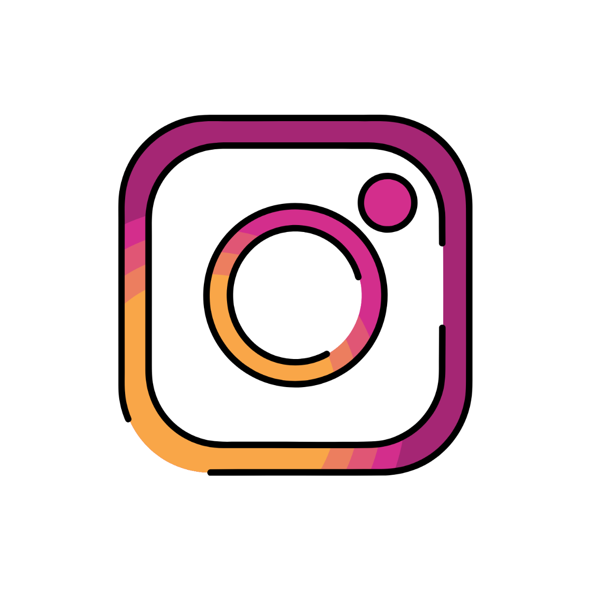 Hand-Drawn Instagram Clipart - Edit Online | Template.net