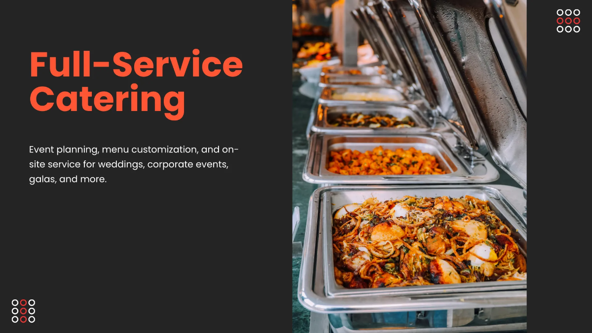 Free Catering Presentation Template to Edit Online