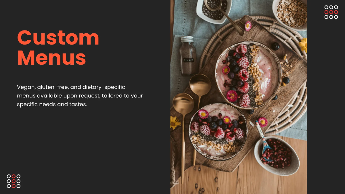 Free Catering Presentation Template to Edit Online