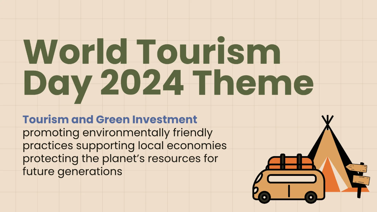 Free World Tourism Day Presentation Template to Edit Online