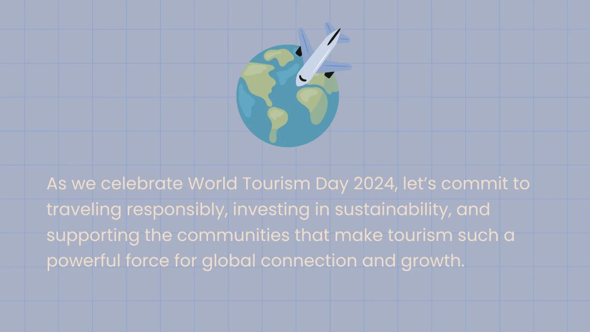 Free World Tourism Day Presentation Template to Edit Online
