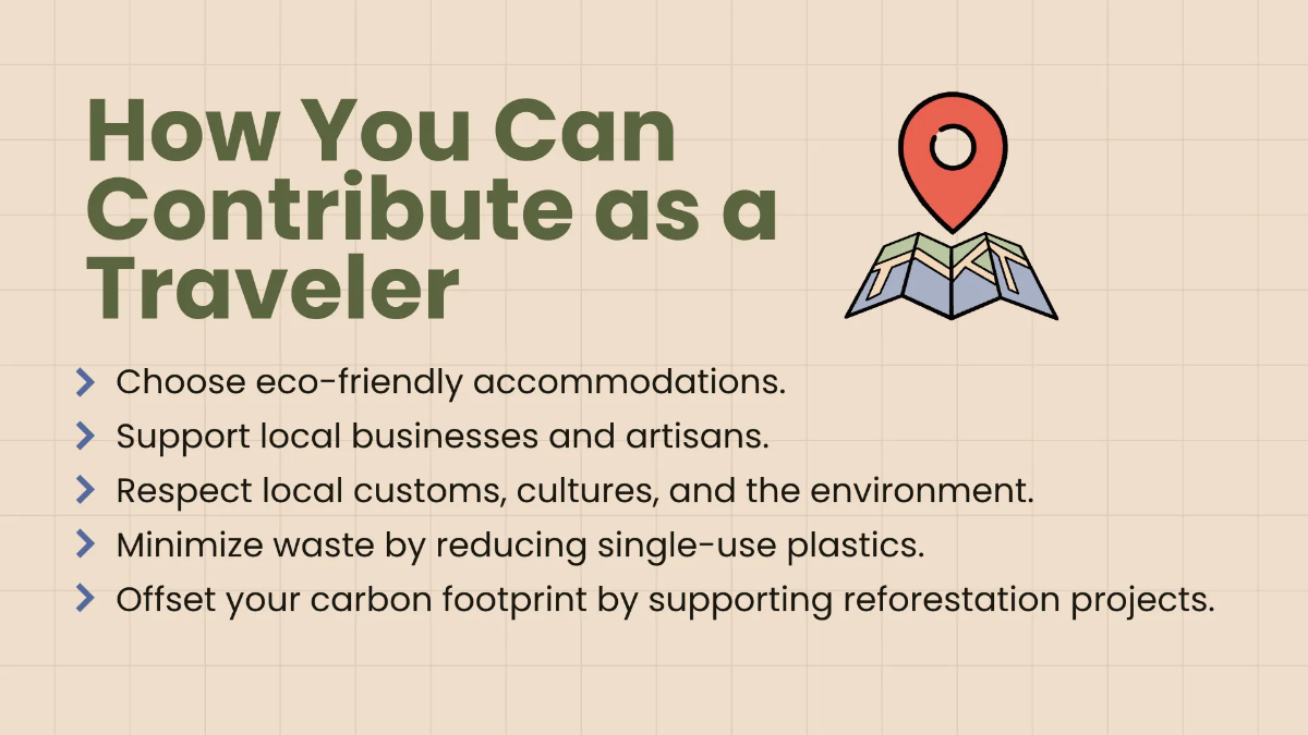 Free World Tourism Day Presentation Template to Edit Online