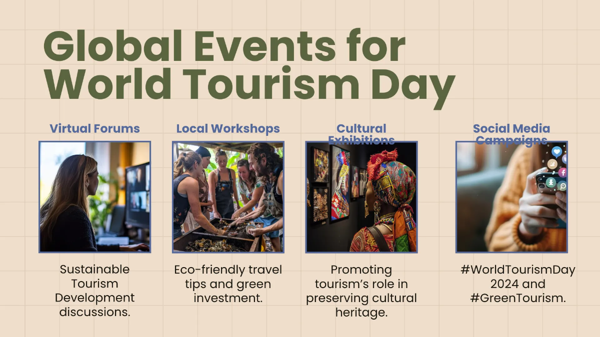 Free World Tourism Day Presentation Template to Edit Online