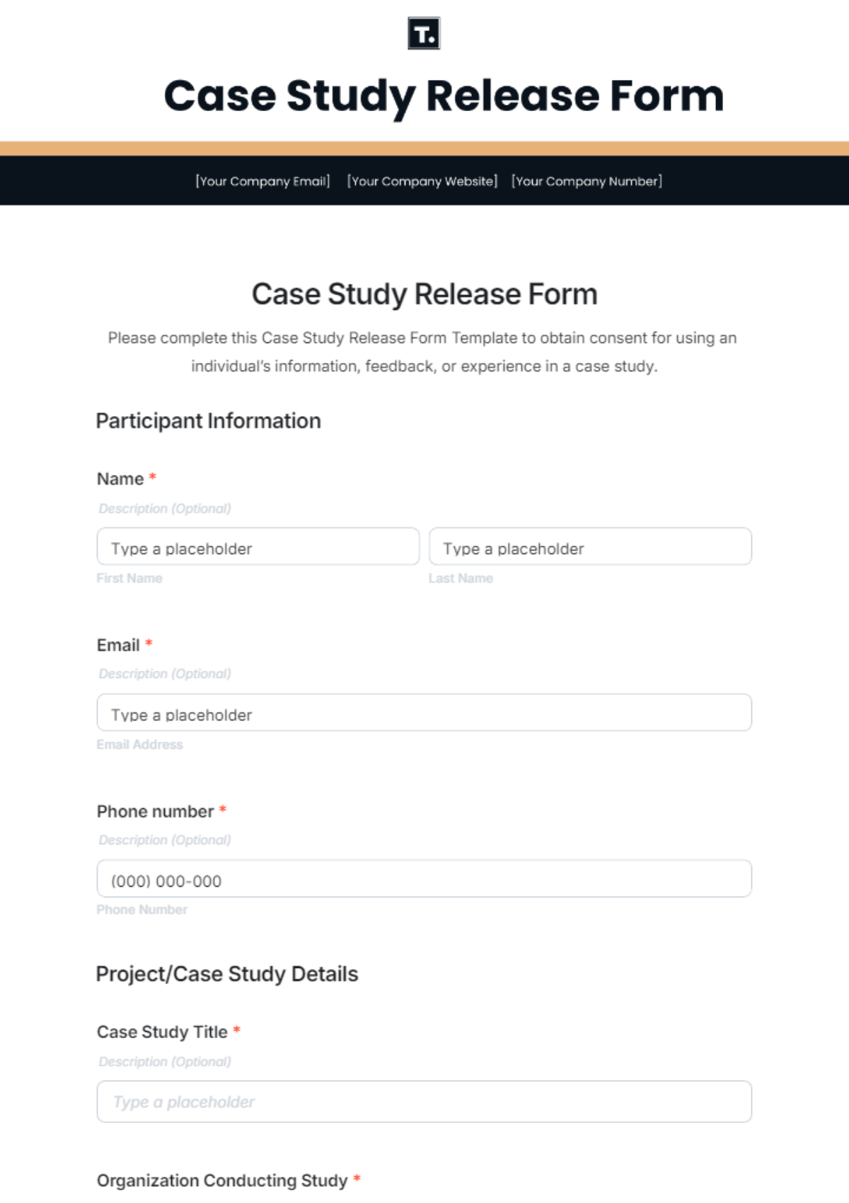 Case Study Release Form Template