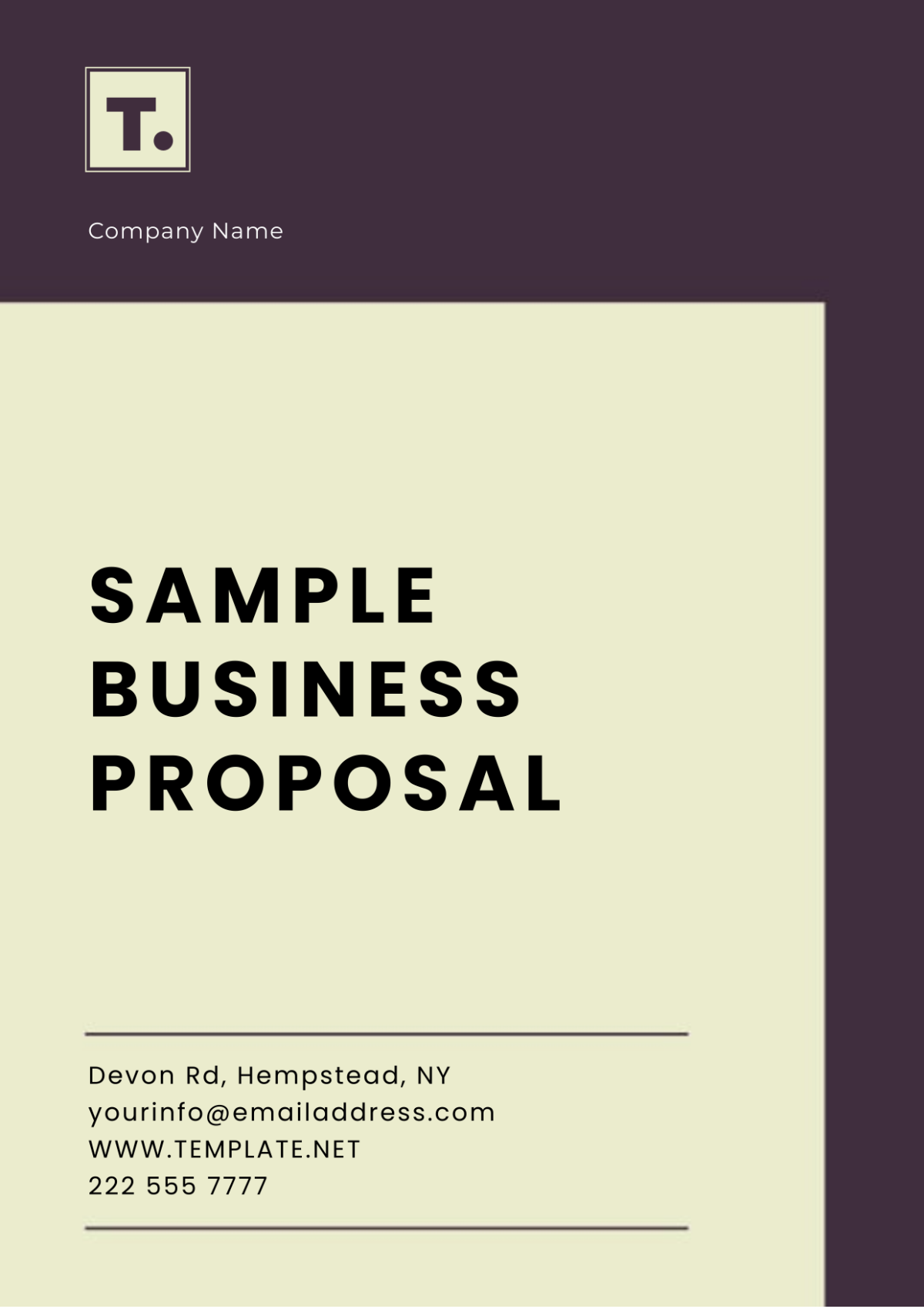 Sample Business Proposal Template - Edit Online & Download