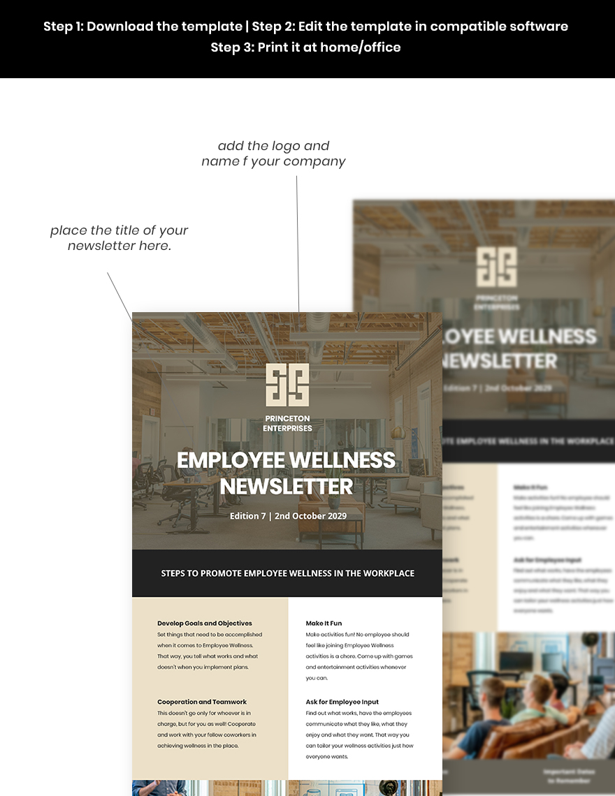 Employee Wellness Newsletter Format