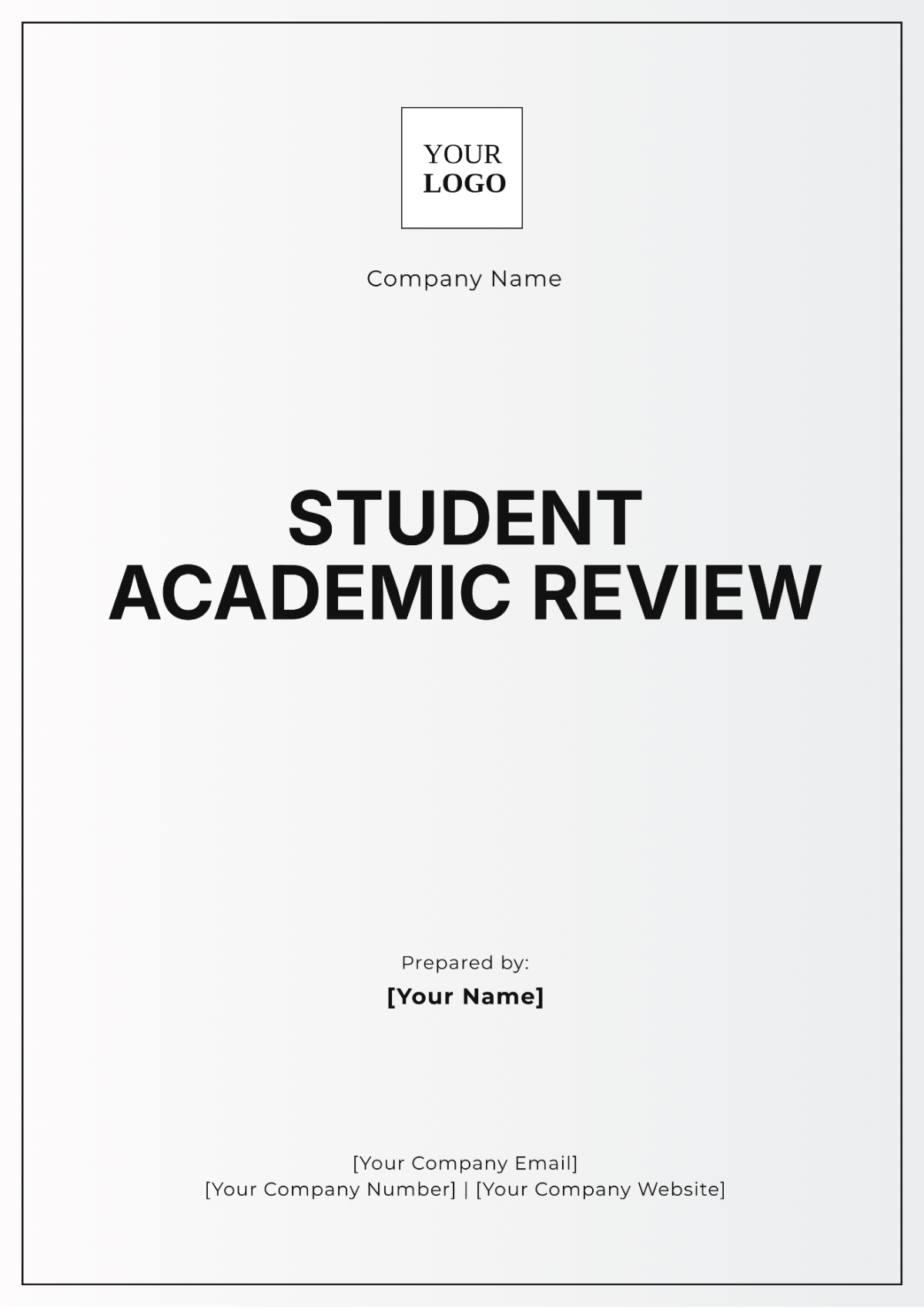 Free Student Academic Review Template to Edit Online