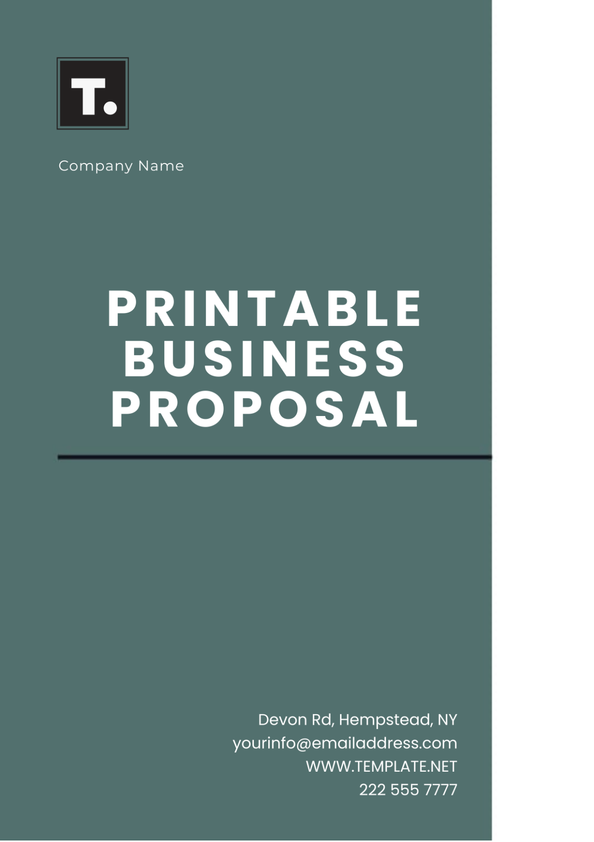 Printable Business Proposal Template