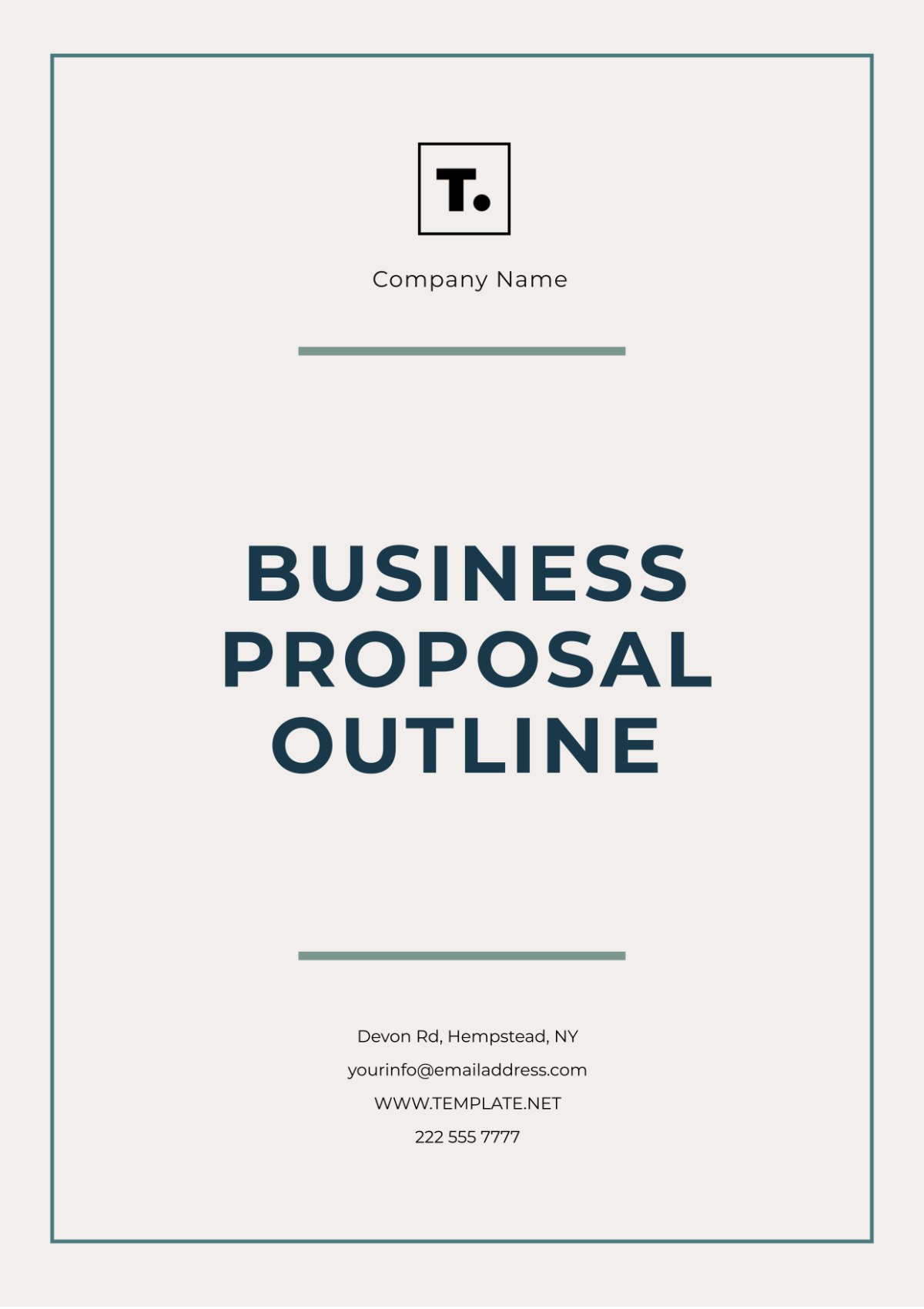 Business Proposal Outline Template - Edit Online & Download