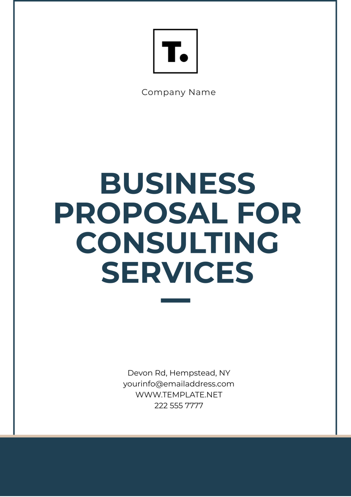 Business Proposal For Consulting Services Template - Edit Online & Download