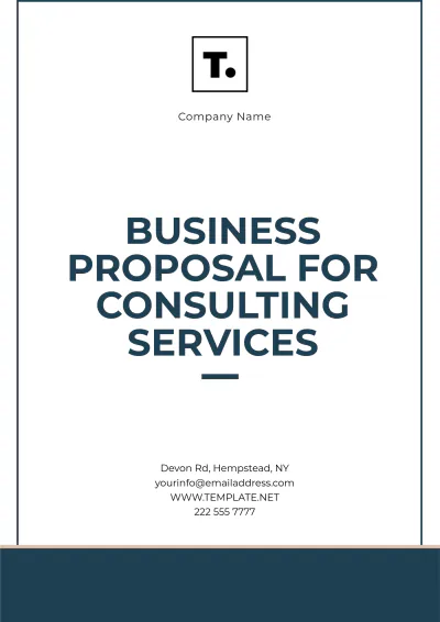 Free Business Proposal For Consulting Services Template to Edit Online