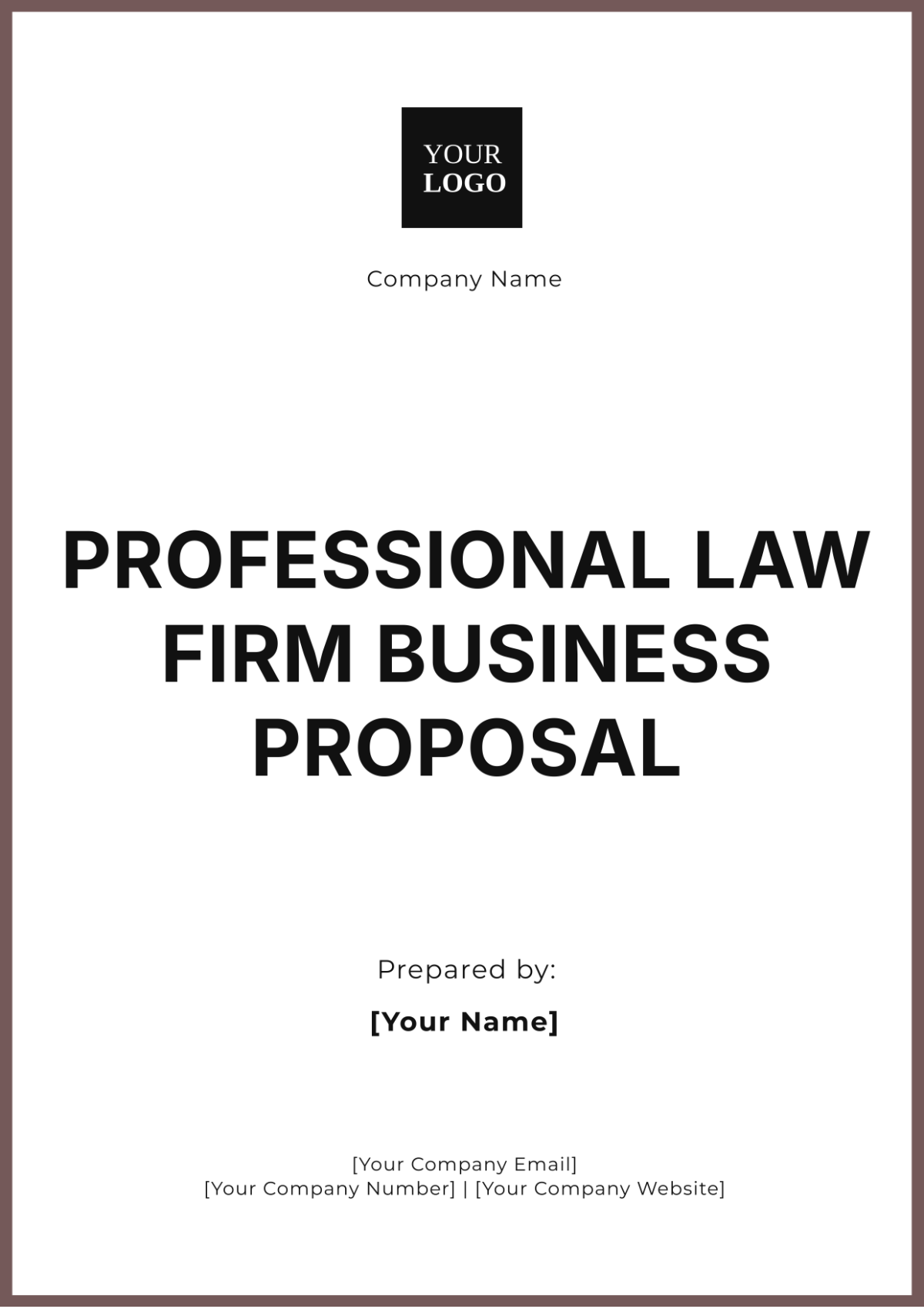 Professional Law Firm Business Proposal Template