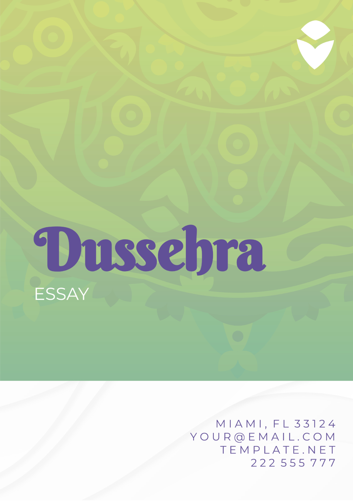 Dussehra Essay Template - Edit Online & Download