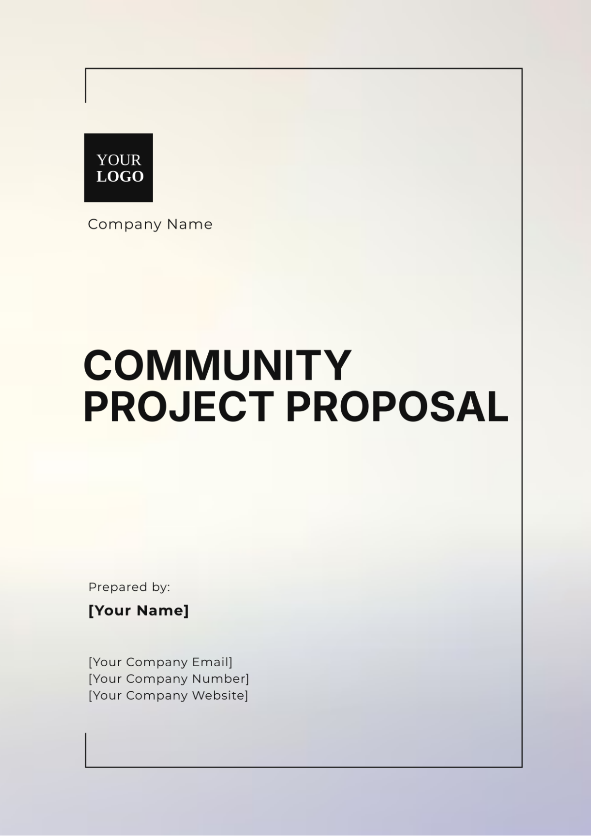 Community Project Proposal Template - Edit Online & Download