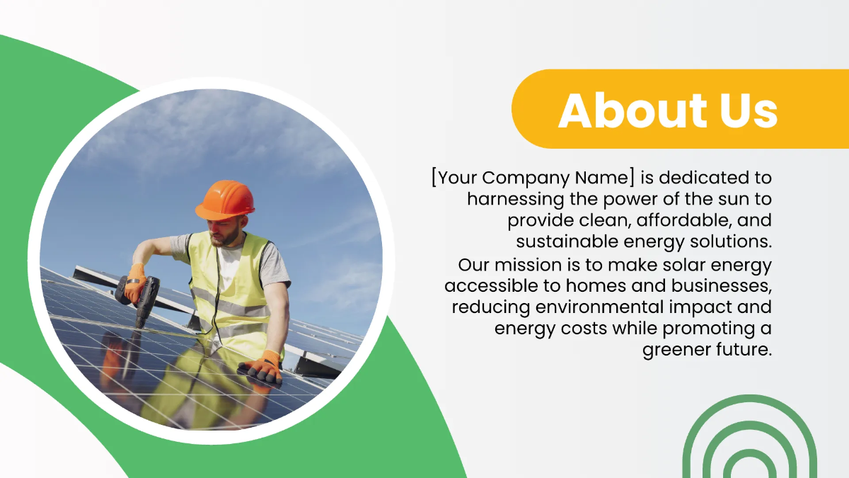 Free Solar Energy Presentation Template to Edit Online