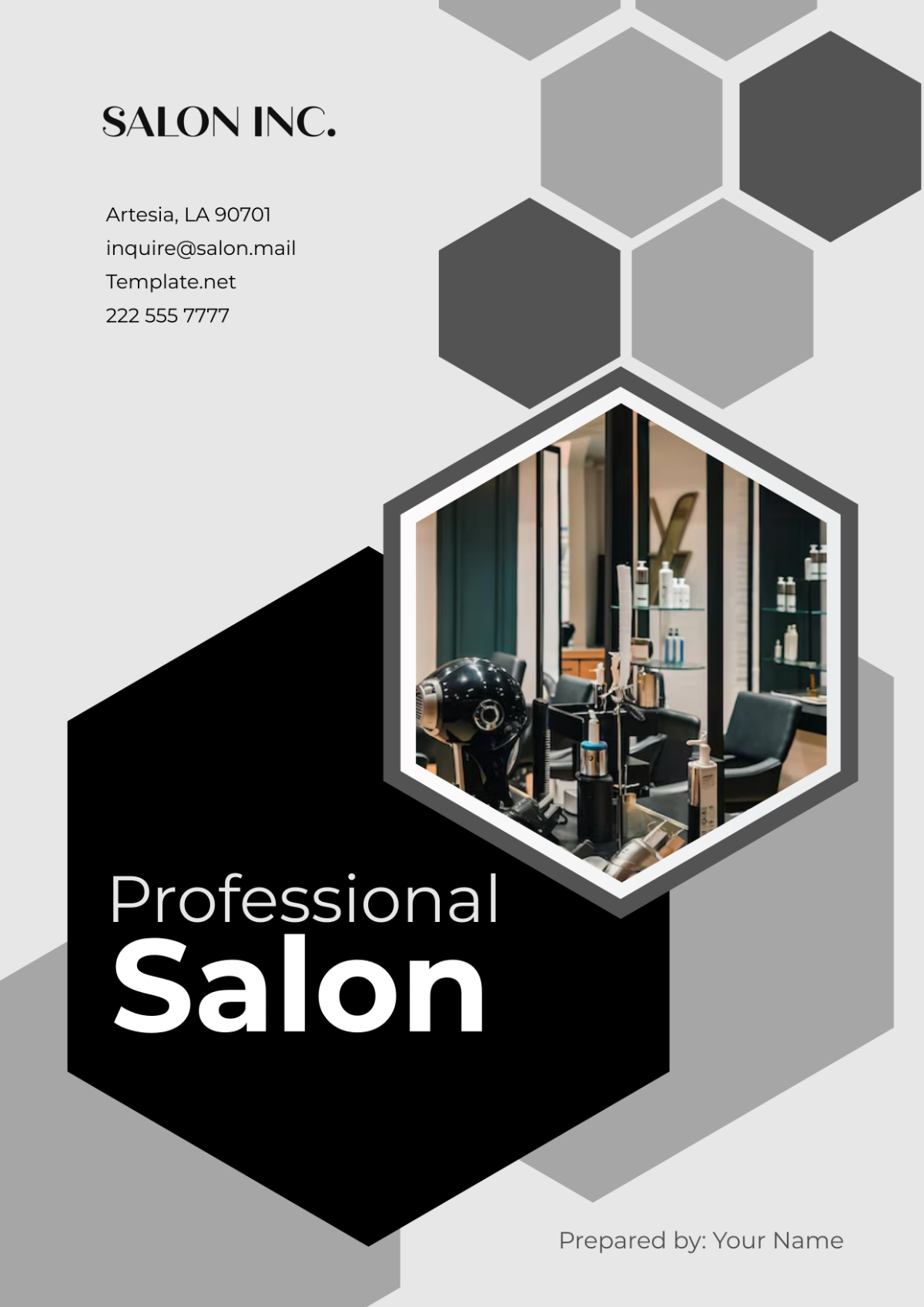 Professional Salon Cover Page