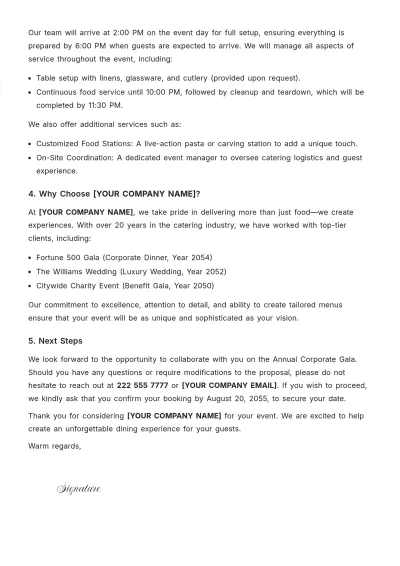 Free Event Vendor Proposal Letter Template to Edit Online