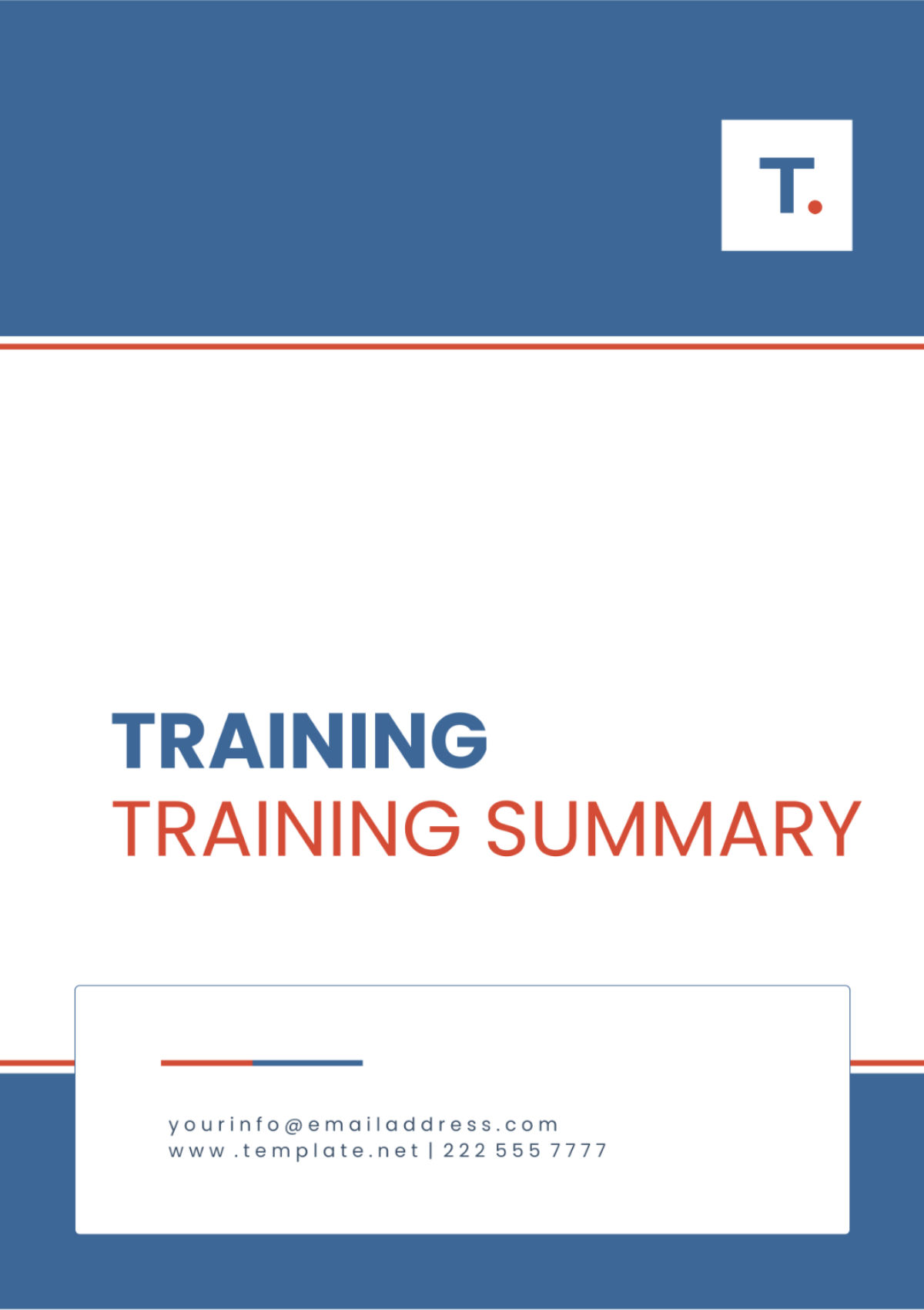 Sample Training Summary Report Template - Edit Online & Download