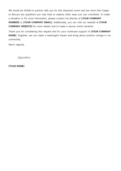 Free Non-Profit Event Proposal Letter Template to Edit Online