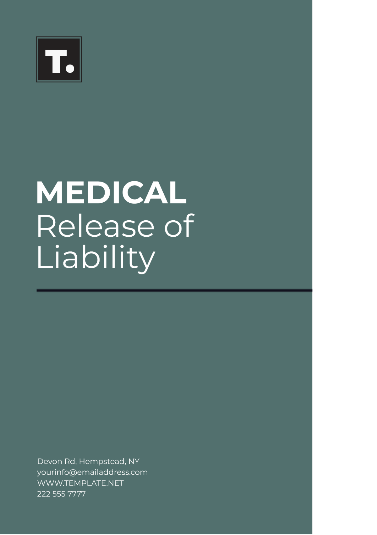 Medical Release of Liability Template