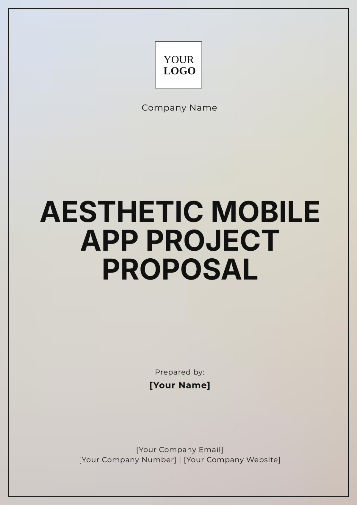 Aesthetic Mobile App Project Proposal Template - Edit Online & Download