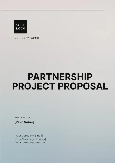 Free Partnership Project Proposal Template to Edit Online