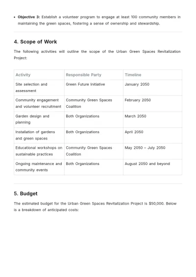 Free Partnership Project Proposal Template to Edit Online