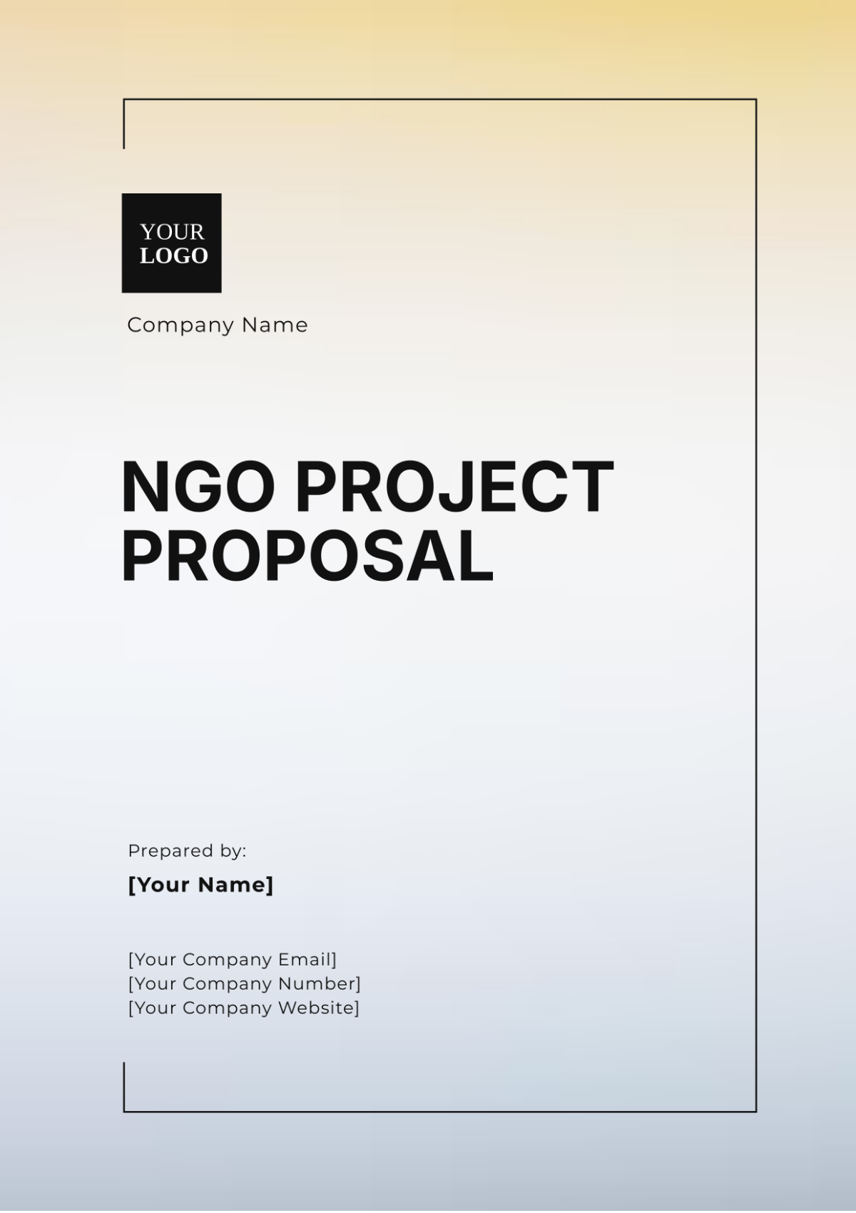 NGO Project Proposal Template - Edit Online & Download