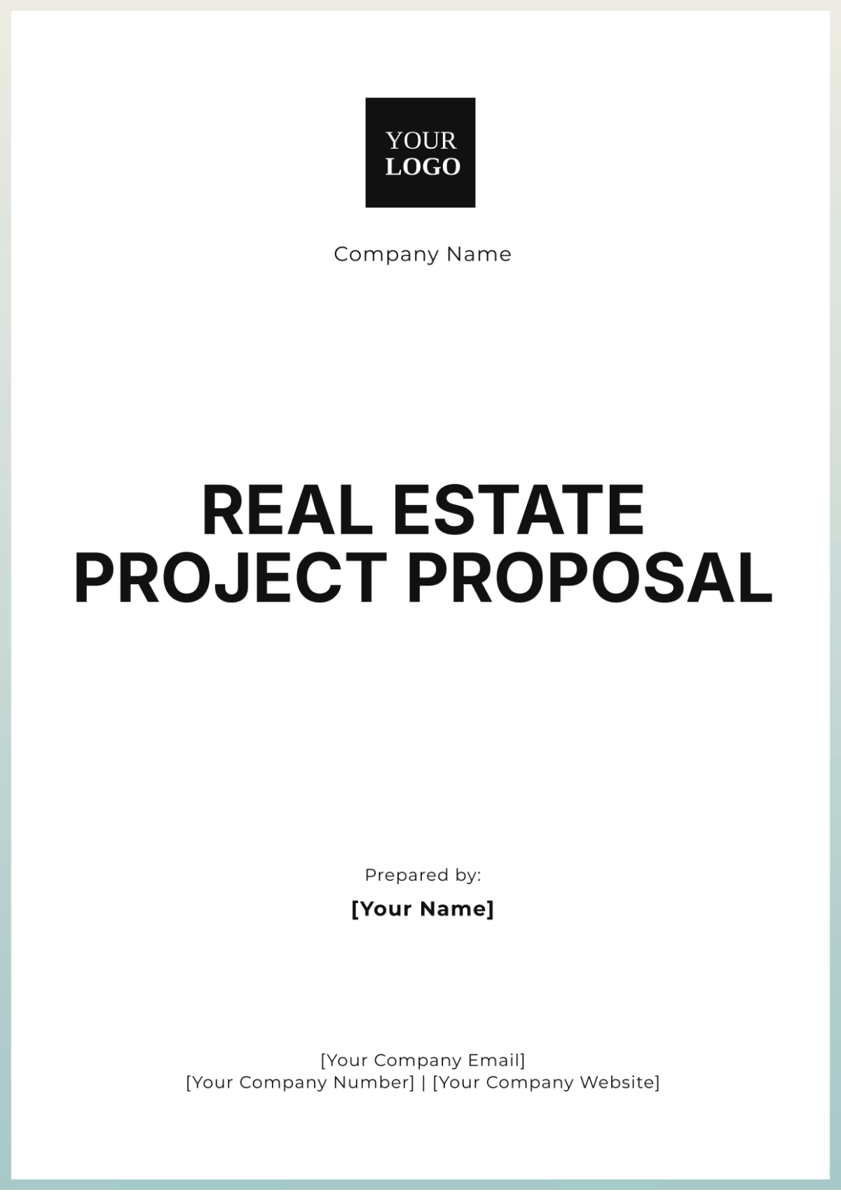 Real Estate Project Proposal Template - Edit Online & Download