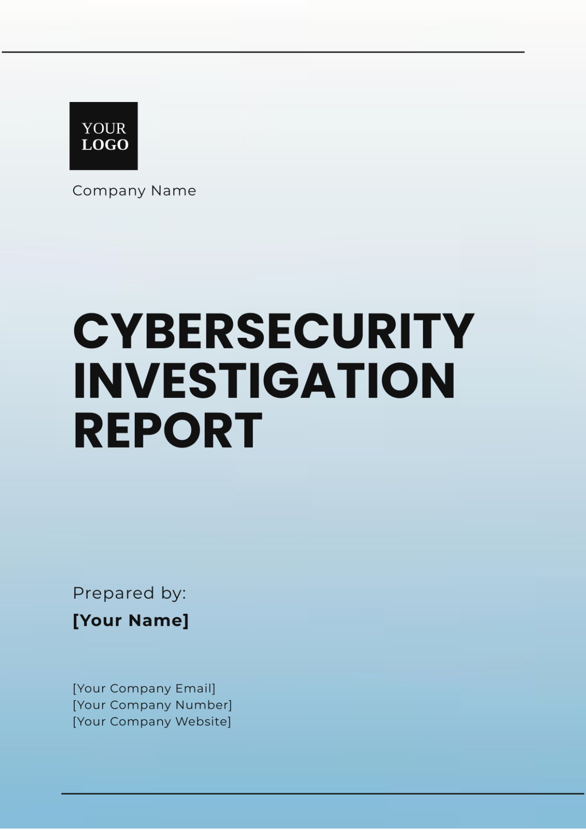 Cybersecurity Investigation Report Template